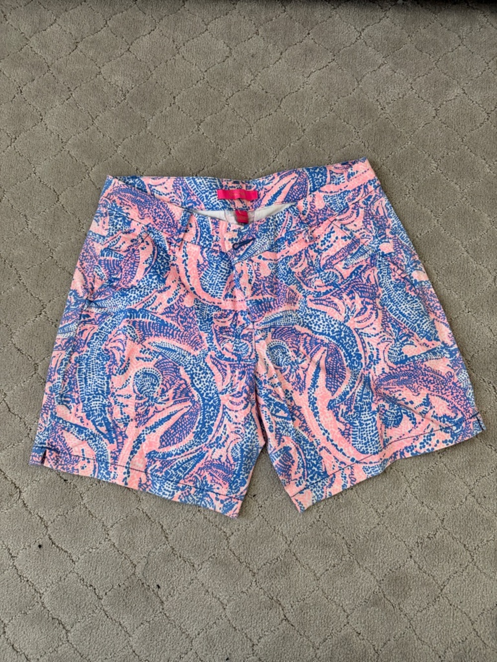 Lilly Pulitzer Pink & Blue Printed Bermuda Shorts
